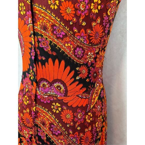 Vintage Mod Psychedelic Paisley Dress - Picture 5 of 12